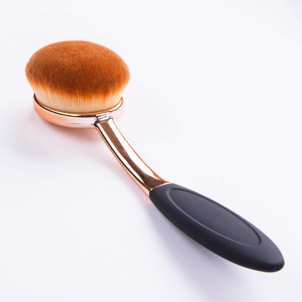 Yoseng Oval Foundation Brush Large Toothbrush makeup brushes Fast Flawless Application Liquid Cream Powder Foundation(Pack of 2)