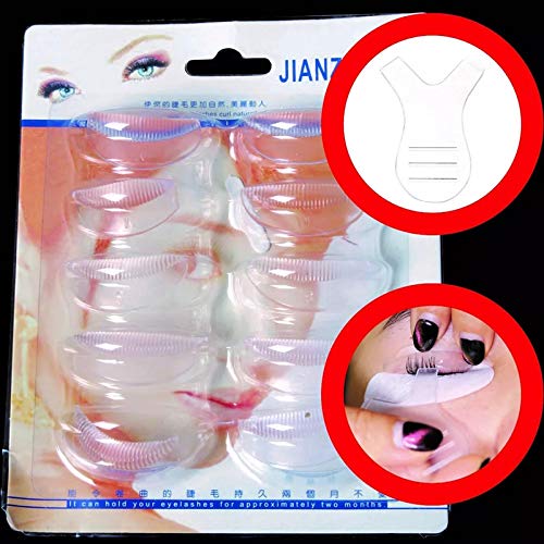 10 Pairs S/M/L Silicone Eyelash Perming Curler Shield Pads with Small Medium Large Size Lash Lift Rods Makeup Beauty Tool Accessories