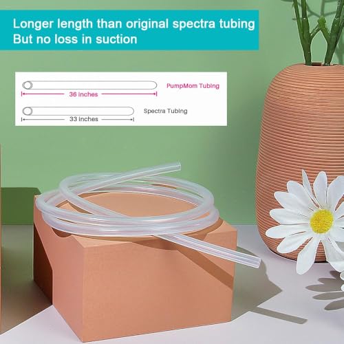 PumpMom-us Backflow Protector and Tubing for Spectra, Replacement Breast Pump Parts for Spectra S1 Spectra S2 Spectra 9 Plus (Not Original Spectra S2 Accessories)