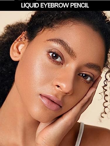 Easilydays Ultra-Fine Liquid Eyeliner & Eyebrow Pencil, 2 In 1high-Pigmented Multifunctional Wild Water Eyebrow Pencil, Felt-Tip Quick Drying Waterproof Eye Liner Pen Women Perfect Eye Makeup (04)