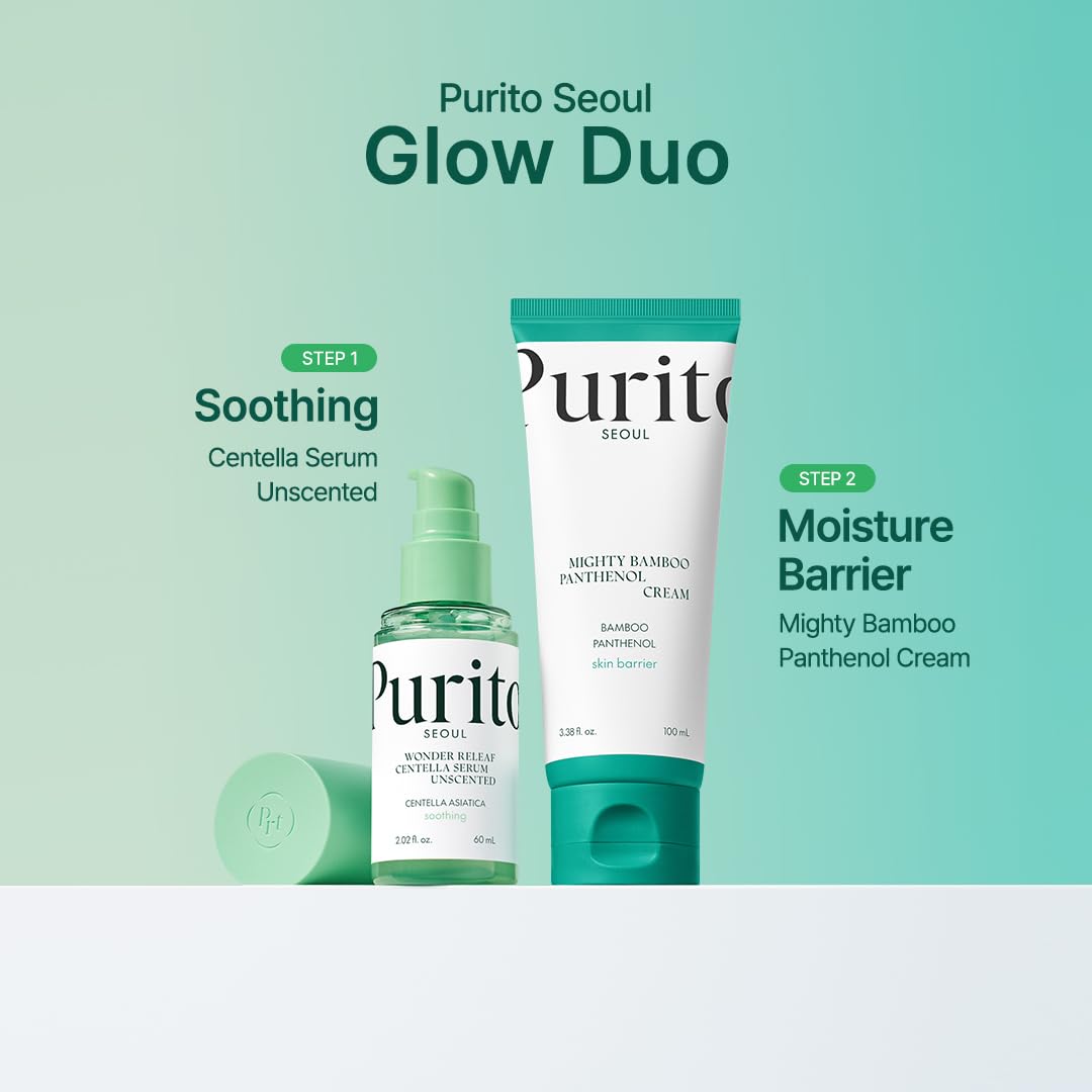 PURITO Centella Unscented Serum, Korean Centella, for All Skin Types, Ampoule, Soothing, Calming, Facial Serum for face, Vegan & Cruelty-Free, Korean Skin Care, 60ml 2fl.oz