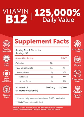 Lunakai Vitamin B12 and Collagen Gummies Bundle - 3000 mcg Methylcobalamin High Absorption Energy Gummies - Non-GMO Anti Aging Supplements for Men & Women - 30 Days Supply