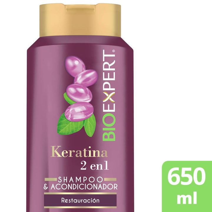 Bioexpert 2 in 1 Shampoo and Conditioner - Keratina 650ml