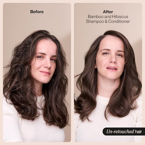 Suave Bamboo & Hibiscus Volumizing Shampoo, for Fine and Flat Hair, Salon Proven System for Boosting Hair Volume and Body, 28 oz, 4 Pack