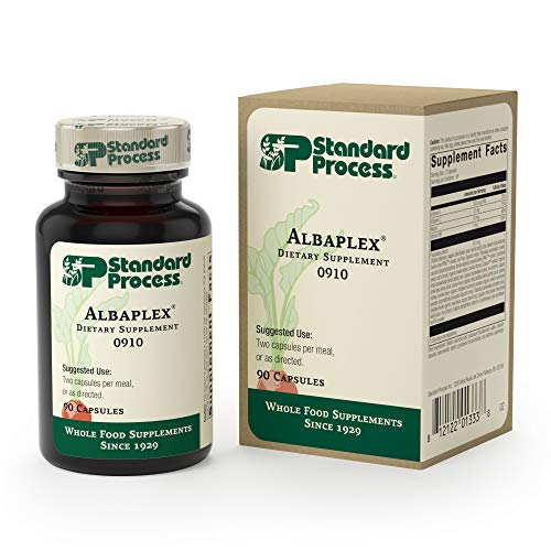Standard Process Inc. Albaplex - Immune, Kidney & Liver Support with Vitamins A, C, & B6, Niacin, Oat Flour, Spanish Moss- 90 Capsules