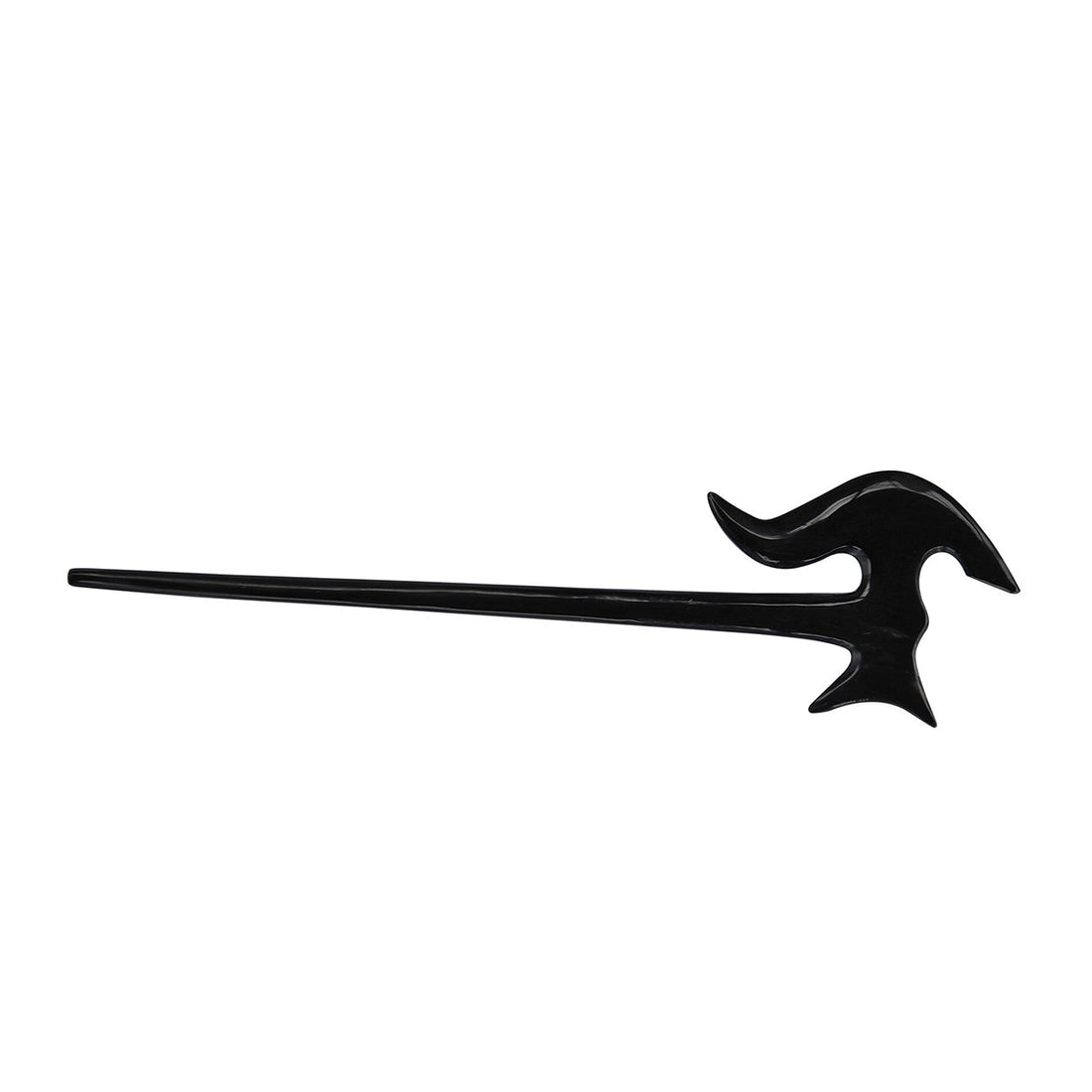 Marycrafts Black Battle Viking War Axe Buffalo Horn Hair Stick, Hairstick, Hair Pin, Hairpin, Hair Accessory, Hair Toy Handmade 7.8