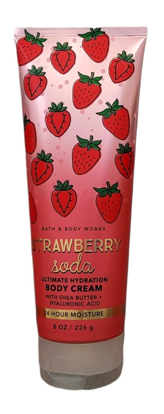 Bath and Body Works Strawberry Soda Ultra Shea Hydrating Body Cream 8 oz / 226 g