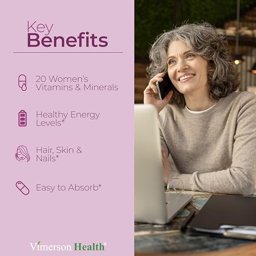 Multivitamin for Women - Daily Womens Multivitamin & Multimineral with Vitamin A, C, D, E, B12, Zinc, Iron. Vitamins for Women - Womens Vitamins for Energy, Focus and Womens Health. 60 Liquid Capsules