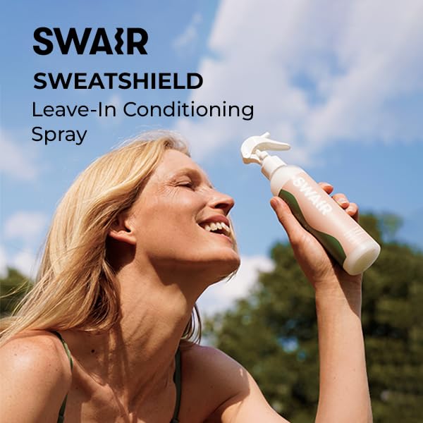 SWAIR SweatShield Hair Protector - Leave-in Conditioner Spray - Repels Sweat, Humidity, Fights Frizz - Clean Formula - 8oz