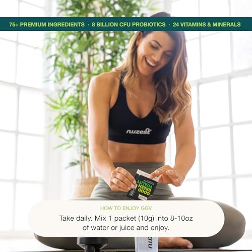 Nuzest Greens Powder Good Green Vitality – Vitamins, Minerals & Superfoods – Vegan Multivitamin Supplement 10g (Pack of 5)