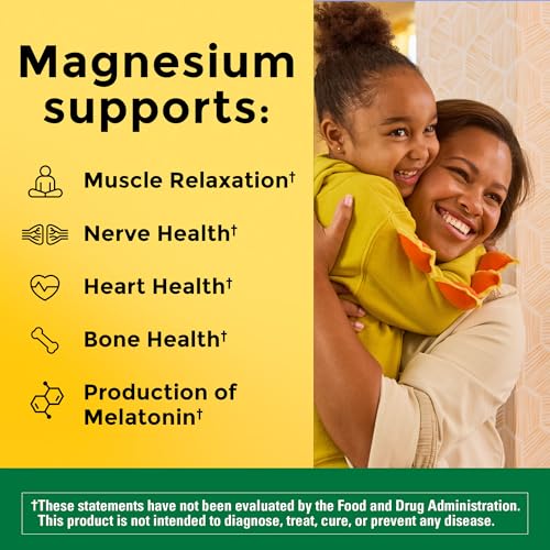 Nature Made Magnesium Complex with Vitamin D and Zinc Supplements, Magnesium Supplement for Muscle, Nerve, Heart & Bone Support with Vitamin D3 & Zinc for Immune Support, 60 Capsules, 30 Day Supply