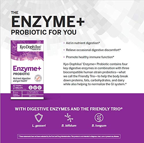 Kyo-Dophilus Probiotic Plus Enzymes, 120 Capsules