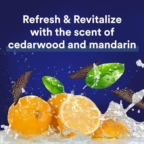 Suave Men Moisturizing Body & Face Wash, With Cedarwood and Mandarin Scent, No Parabens, No Phtahaltes, 18 Oz Pack of 6