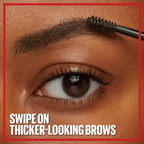 Maybelline Tattoo Studio Brow Styling Gel, Waterproof Eyebrow Make Up, Brow Tint for Up to 36HR Wear, Black Brown, 1 Count