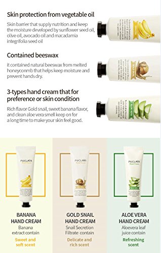 KORE BEAUTY USA Puclair Moisturizing Hand Cream, Banana