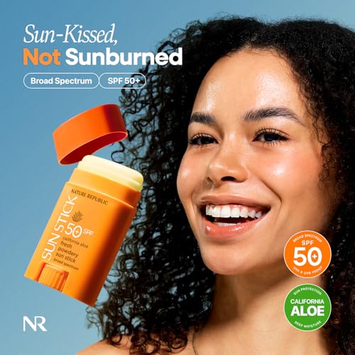 NATURE REPUBLIC CALIFORNIA ALOE FRESH POWDERY SUN STICK BROAD SPECTRUM SPF50+ (Not Tested on Animals)