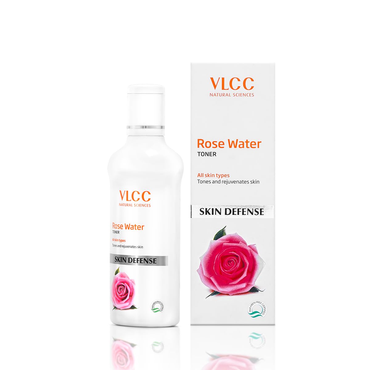 VLCC Rose Water Toner - 100ml - Tones & rejuvenates skin | Helps maintain skin's pH balance | Helps tighten the pores and gently tones the skin | With Rose, Aloe vera, Mint, Date fruit.