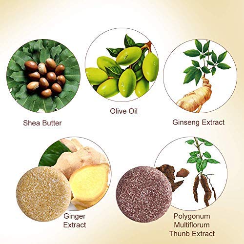 TruuMe Hair Darkening Solid Shampoo Bar, 2Pcs, Helps Stop Hair Loss, Hair Regrowth, Treatment for Men & Women, Unscented, Natural, Paraben Free, Sulfate Free, Damaged, Thin Hair