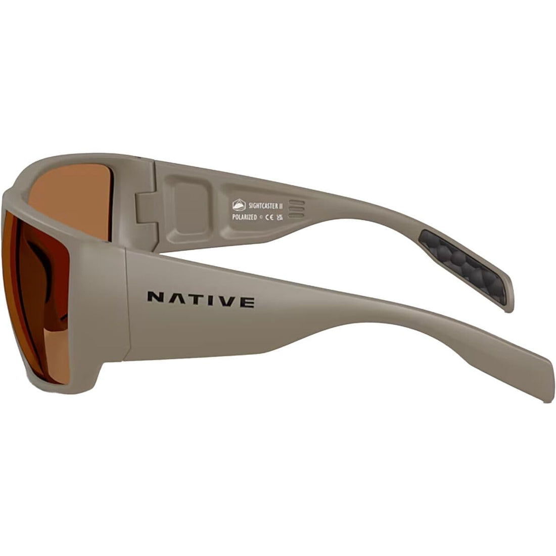 Native Eyewear Men's XD9047 Sightcaster II Rectangular Sunglasses, Matte Desert Tan/Brown Polarized, 64 mm