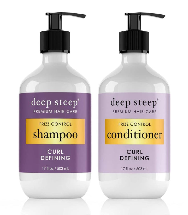Deep Steep Shampoo & Conditioner, Premium Hair Care (Curl Defining, 10 oz)