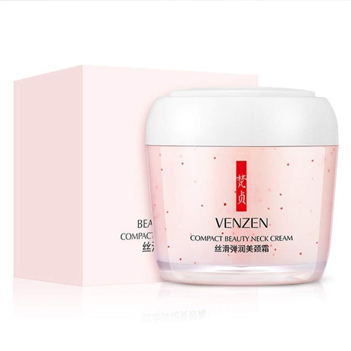 VENZEN Compact Beauty Neck Cream Moisturizing Nourishing Smoothing Fine Lines Wrinkles Delicate Skin Essence Sodium Hyaluronate 160g