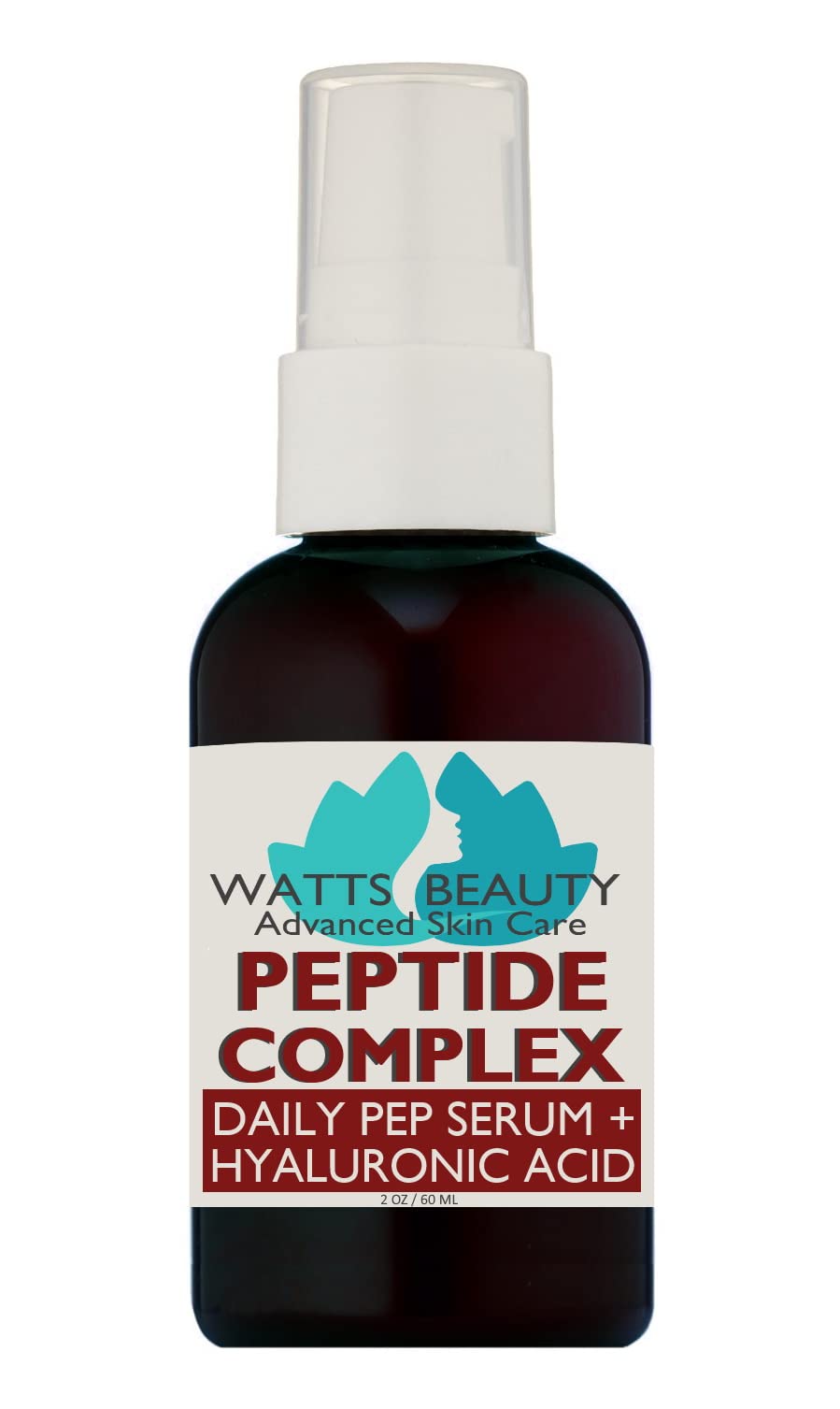 Watts Beauty Peptide - Hyaluronic Acid Concentrated Serum Complex with L - Arginine & Silk Amino Acids- 2oz