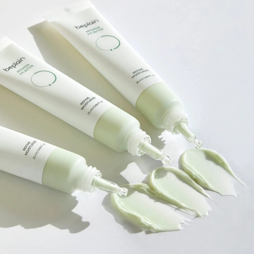 beplain Artemisia Eye Butter with Niacinamide and Adenosine for Puffy Eye Bags Fine Lines Dark Circles Wrinkles, Korean Skin Care 25ml,0.84 fl.oz