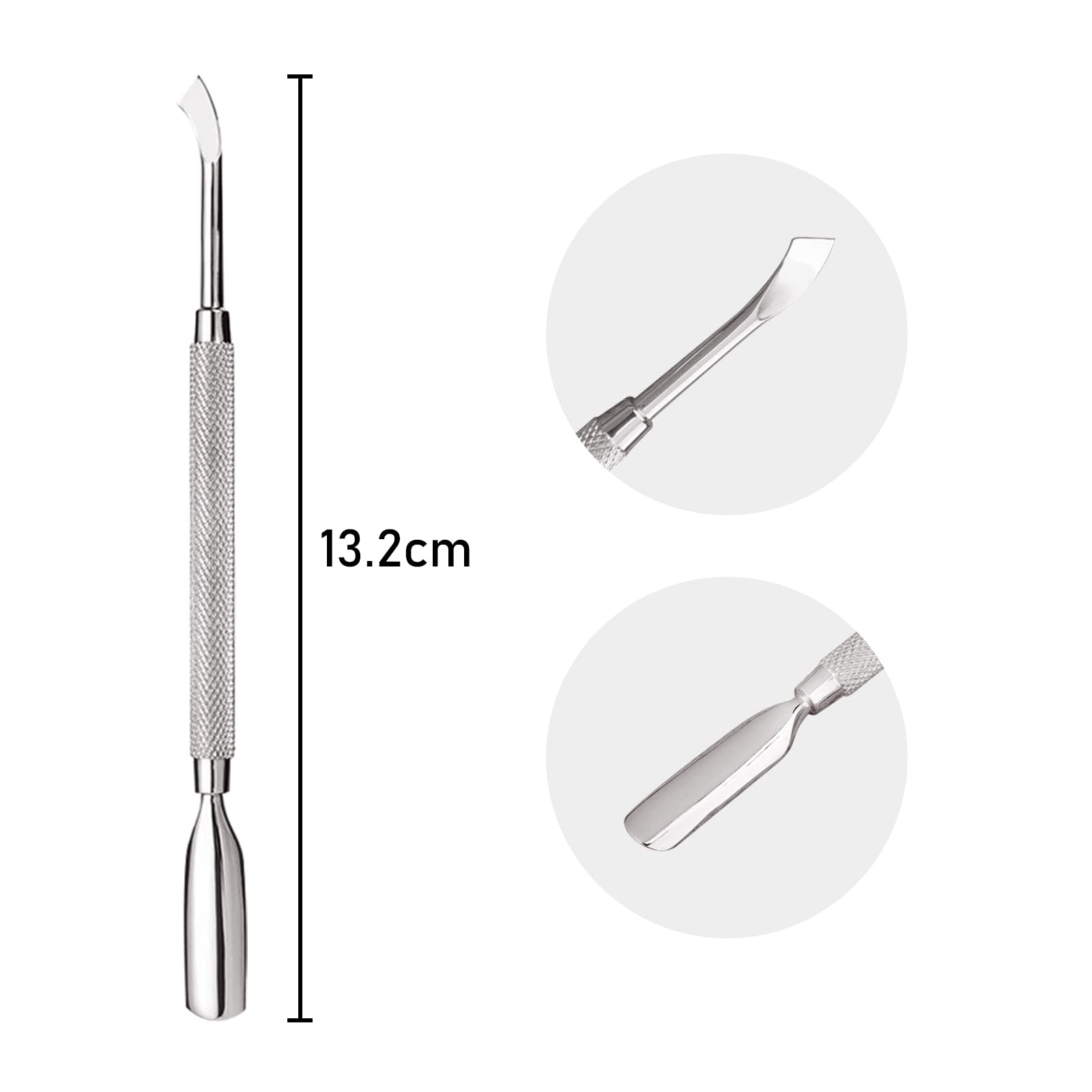 Pinkiou Nail Polish Remover Tool Manicure Cuticle Pusher Stainless Steel Kit (4 Pieces)