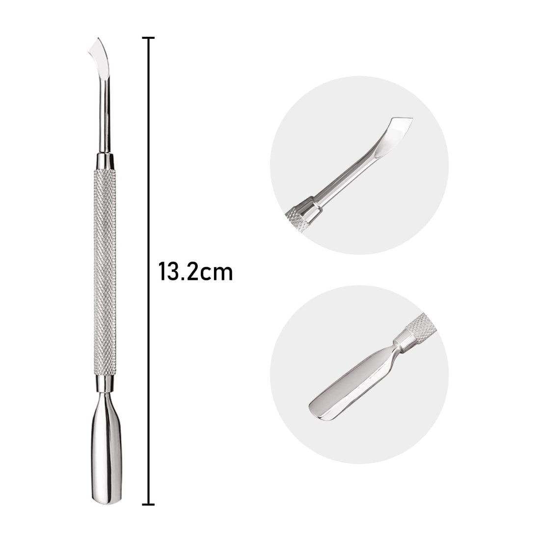 Pinkiou Nail Polish Remover Tool Manicure Cuticle Pusher Stainless Steel Kit (4 Pieces)