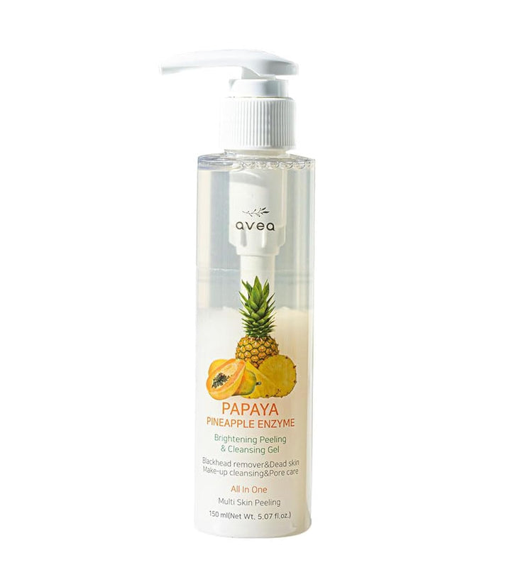 AVEA Papaya&Pineapple Enzyme wash | daily face wash | including niacinamide (vitamin B3) and panthenol (vitamin B5), 83% organic aloe vera leaf juice | Korean Skin Care l 5.07 Fl.Oz