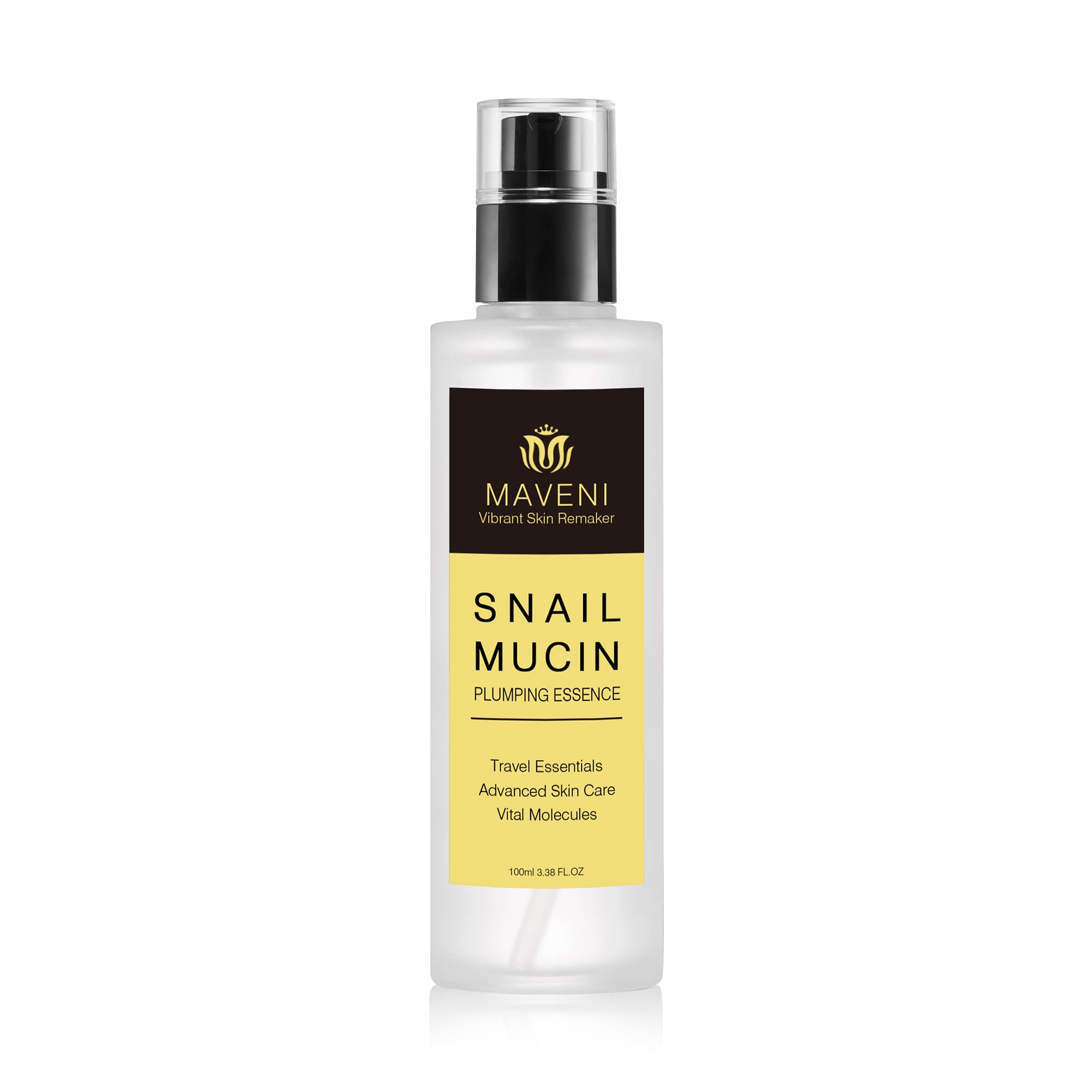 MAVENI High Concentration Snail Mucin Plumping Serum 100ml 3.38 fl.oz,Hydrating Serum with Snail, Reduce Wrinkles and Fine Lines,Smooth Facial Skin