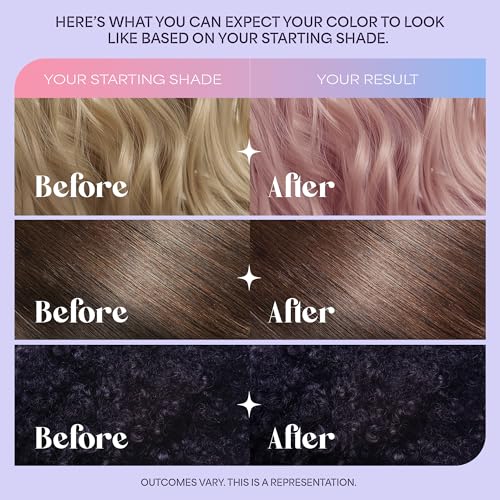 Hally Hair Color Cloud Hair Dye (Rose Gold) - Demi-Permanent Foam Hair Color for Women & Men - Mess-Free & Long-Lasting Hair Dye Kit, Hair Coloring Products Wash Out in 4-6 Weeks, Vegan