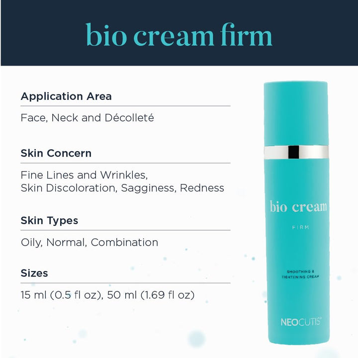 Neocutis Bio Cream Firm - Skin Smoothing and Tightening Cream - Supporting Collagen and Elastin Production - 50ml