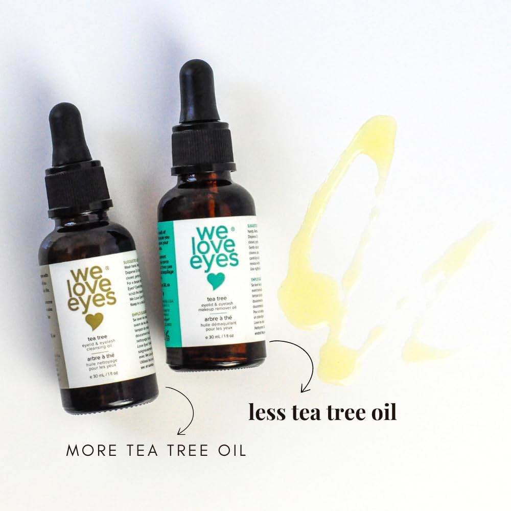 We Love Eyes - Natural Eyelid Cleansing Oil with Tea Tree - Allergen Removal - Preservative-Free - Australian Tea Tree Oil - 30ml