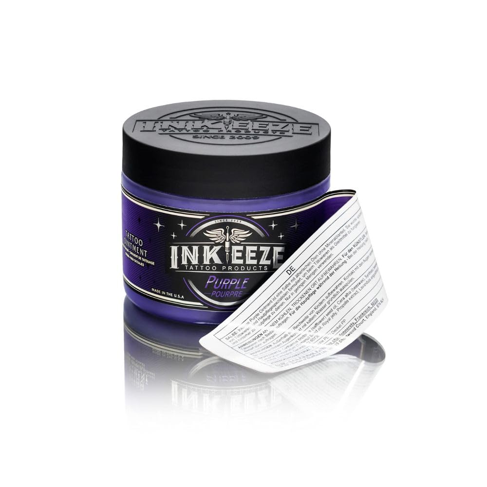 INK-EEZE Purple Glide Non-Petroleum Tattoo Ointment 6oz Jar