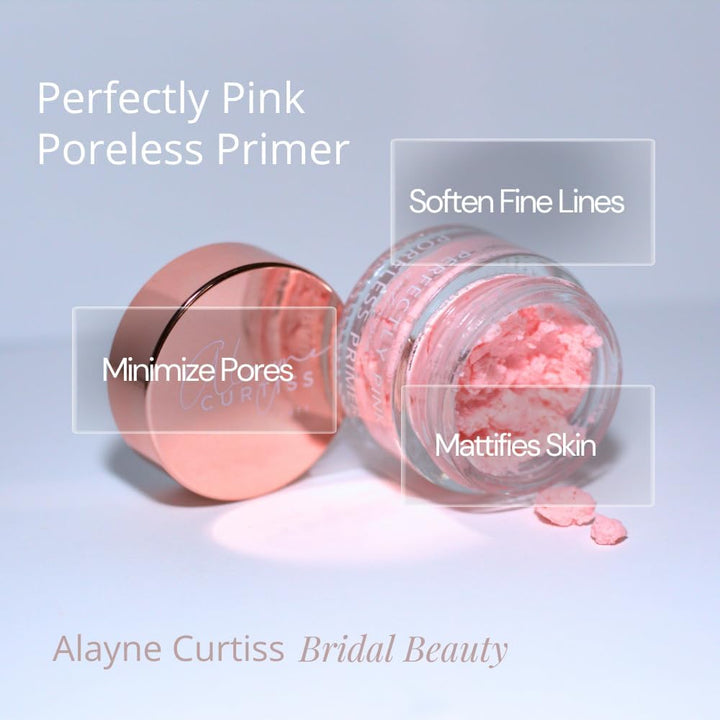 Perfectly Pink Poreless Primer Face Makeup Primer, Pore Perfecting, Skin Smoothing, Mattifying, Line Smoothing, Long Lasting, Skin Blurring, Use before or after foundation, powder, All skin types