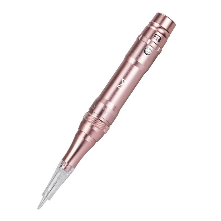 M Professional Permanent Makeup Machine - Microblading, Eyeliner, Lip, Microshading, Ombre Brows - Flawless Beauty & Effortless Precision with Every Stroke - Wireless Machine Kit (Pink)