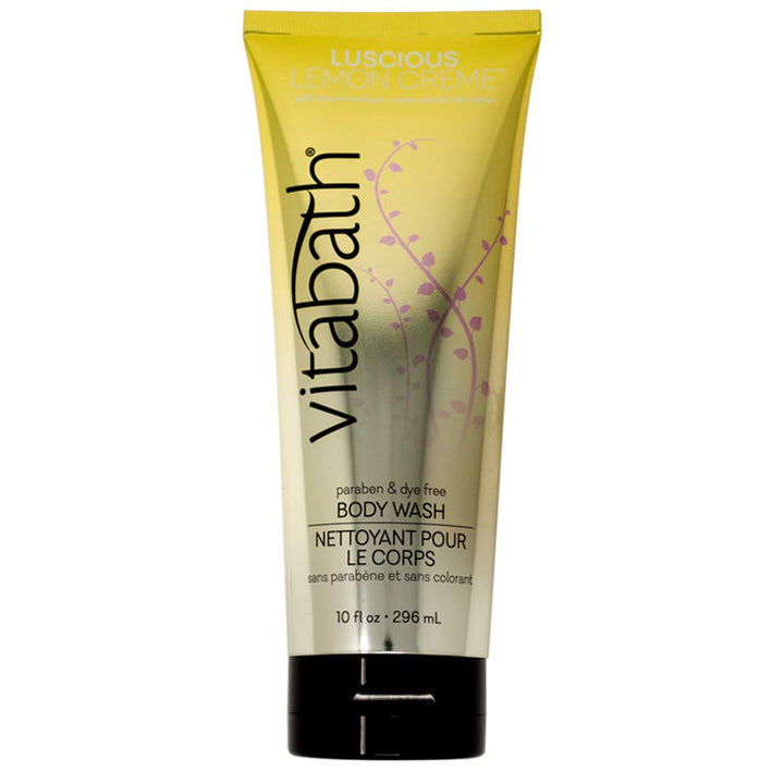 Vitabath Luscious Lemon CrÃƒ¨me Body Wash Moisturizing Bath & Shower Cleanser Infused with CrÃƒ¨me Fraiche & Powdery Sugar - Cruelty-Free, Paraben-Free - 10 oz