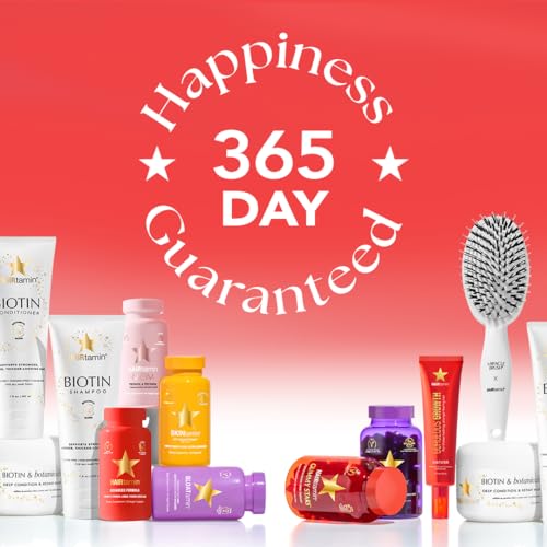 HAIRtamin Vegan Hair Vitamins for Faster Growth | All Natural Biotin Capsules to Support Healthy Hair, Skin and Nails | May Reduce Loss & Thinning | 30 Capsules (1)