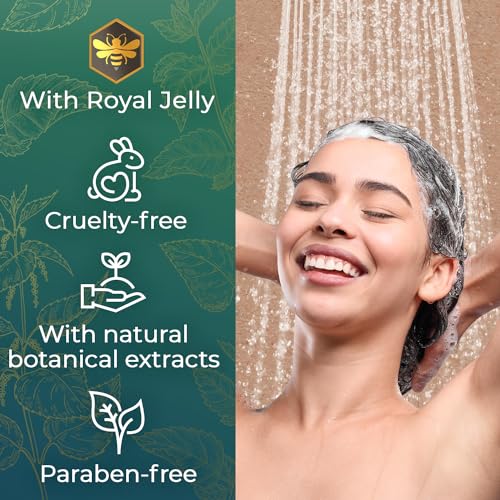 Tio Nacho Mexican Herbs Shampoo, Strengthening, Anti Hair Loss & Anti Breakage with Royal Jelly, Ginseng & Jojoba, Paraben & Cruelty Free, 32 Fl Oz