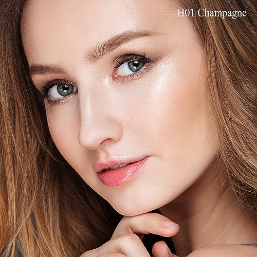 MYMERRY Dewy Highlighter Makeup 15g/0.53fl.Oz, Highlighter Makeup Stick for Face and Body, Radiant & Shimmer Glow, Buildable Color for All Day | Vegan & Cruelty-Free | Champagne Beige Gold