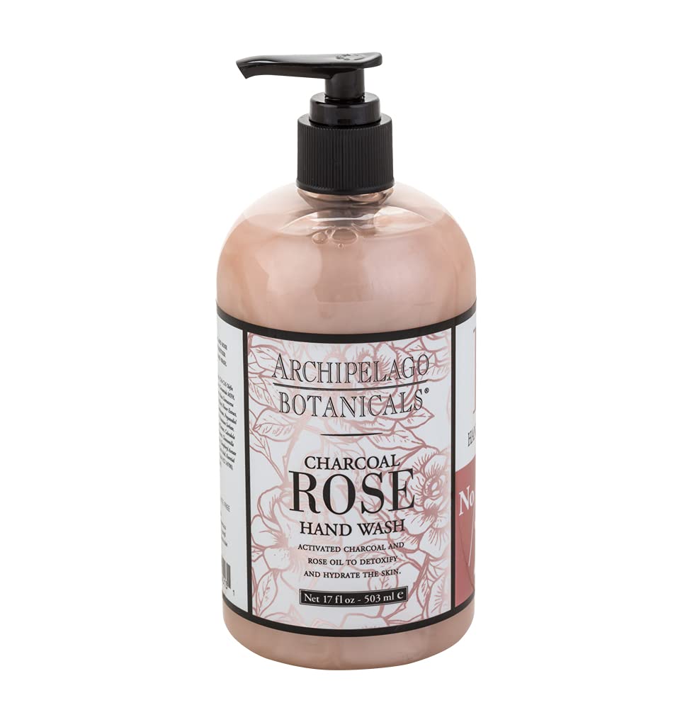 Archipelago Charcoal Rose Hand Wash, 17 Fl Oz