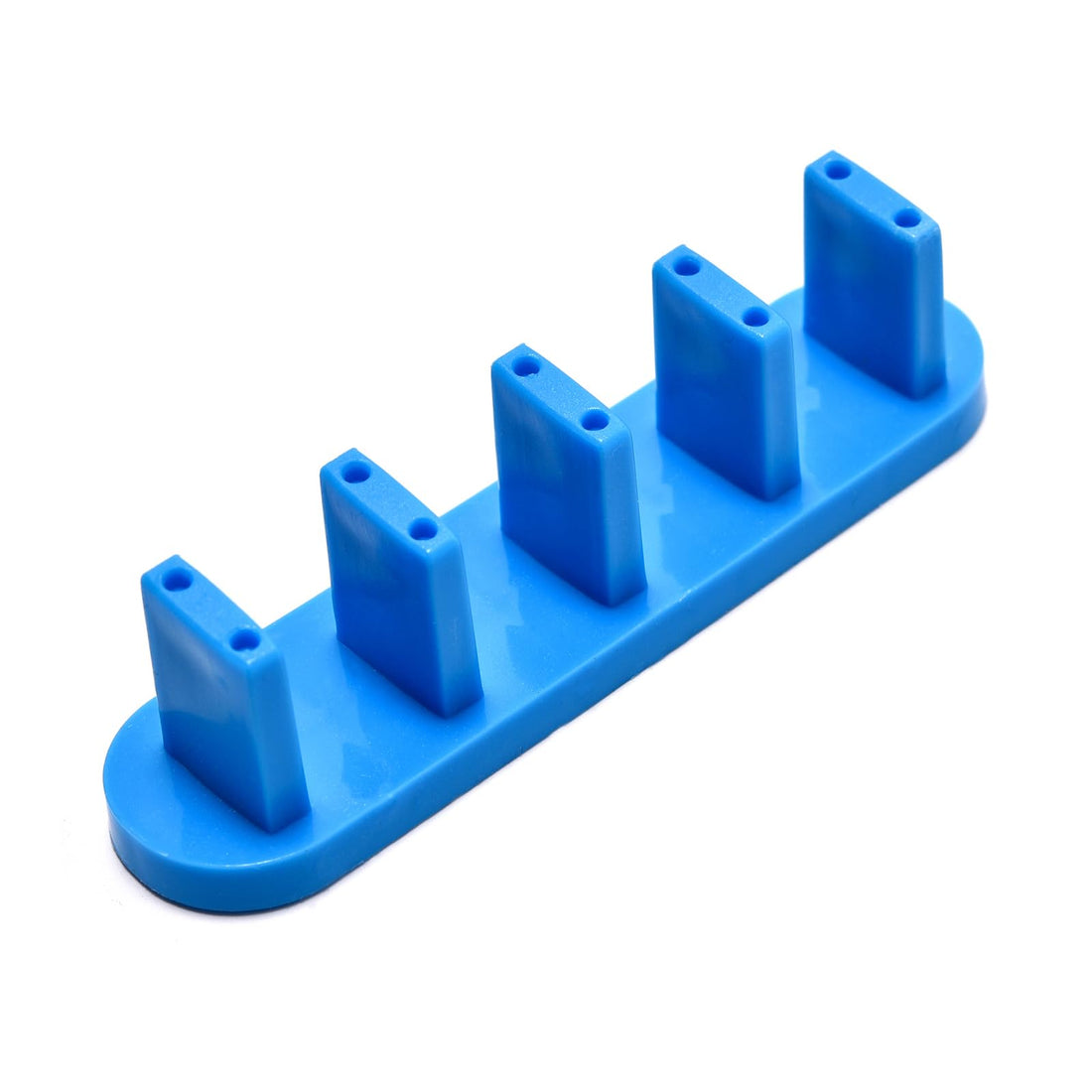Blue: Rolabling 3 Pcs False Nail Art Tips Practice Display Stand Tool for Gel Nail Polish DIY Nail Training Tools (Blue)