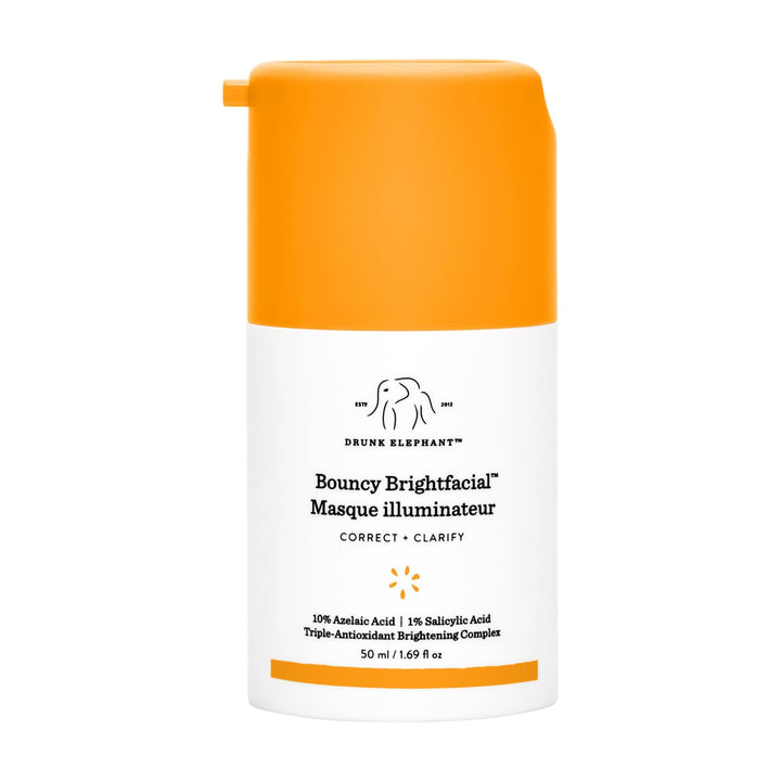 Drunk Elephant Bouncy Brightfacial - 50 ml/1.69 fl oz - Illuminating Face Mask - Clean Clinical Skincare - Cruelty-Free - Dermatologist-Tested - Free of Essential Oils, Silicones, and Fragrance
