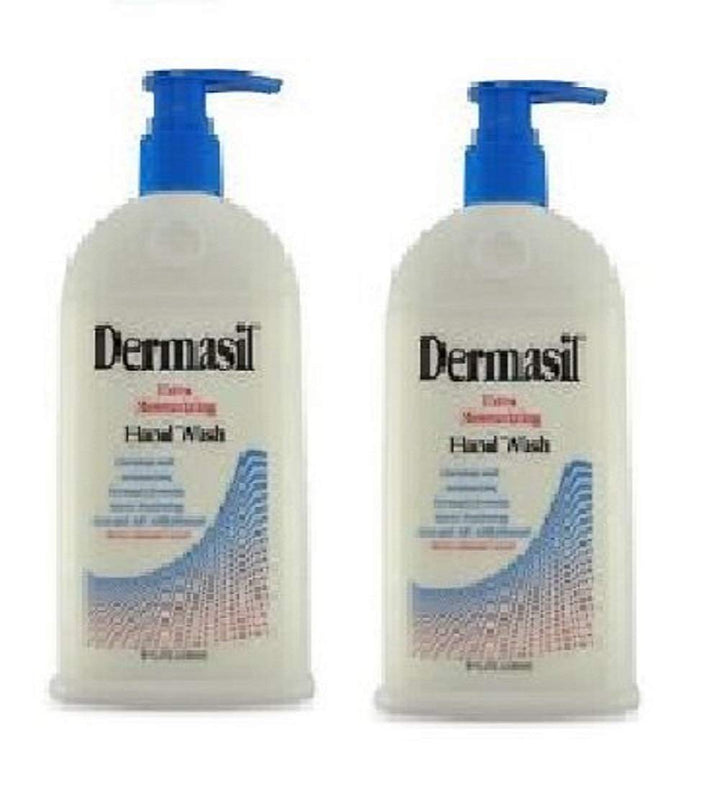 Dermasil Extra Moisturizing Hand Wash enriched with moisturizing Dermasil formula 8 Fl Oz (2 Pack)