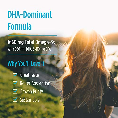Nordic Naturals ProDHA 1000, Strawberry - 120 Soft Gels - 1660 mg Omega-3 - High-Intensity DHA Formula for Neurological Health, Mood & Memory - Non-GMO - 60 Servings