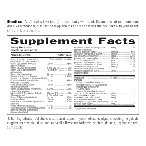 Country Life Max for Men, Multivitamin & Mineral Complex, Iron-Free, Vegetarian Tablets, 60 Count, Certified Gluten Free, Certified Vegetarian