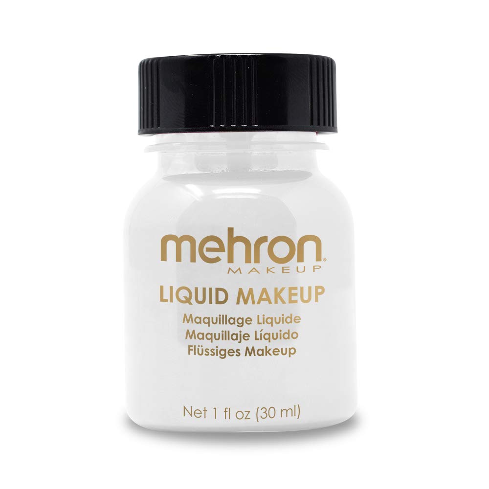 Mehron Makeup Liquid Face & Body Paint, WHITE - 1oz