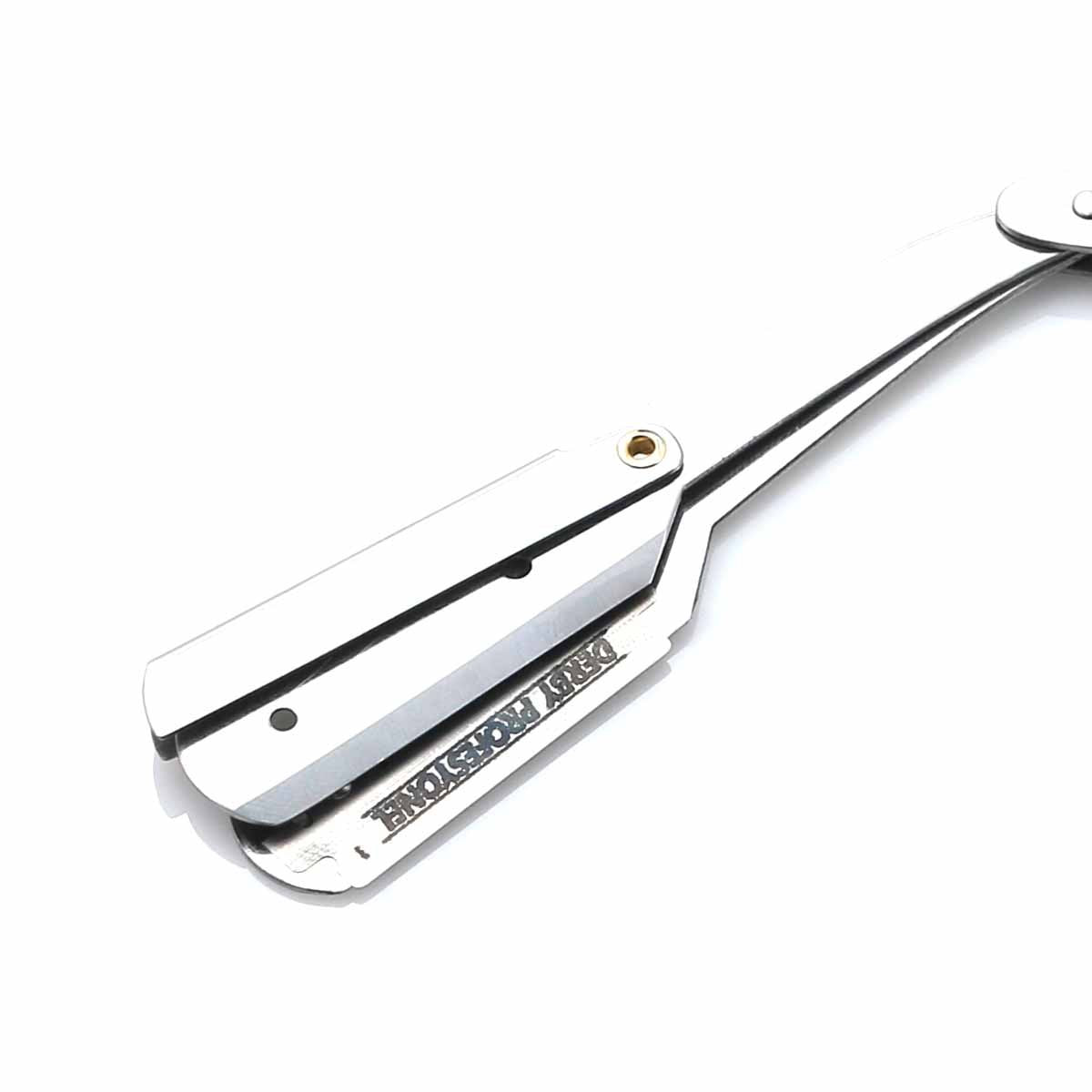 Macs Professional Stainless Steel Barber Straight Edge Razor with Hi-Chromium Derby 100 Count Blades Made of Stainless Steel Easy To Replace-053B1