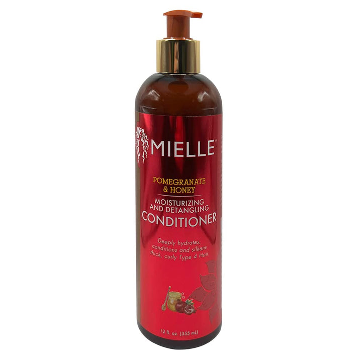 MIELLE Pomegranate & Honey – Moisturizing & Detangling Sulfate-Free Shampoo, Conditioner, Leave-in Conditioner – Full Collection Bundle Combo Set 3PCS